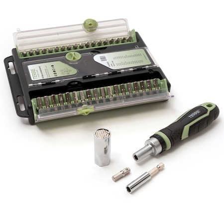 T Terre 40 in 1 Mini Tool Set Quick Release Multi-Bit Ratcheting Screwdriver Universal Socket 105002